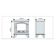 Чавунна піч-камін Bonfire BF017 7 кВт