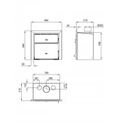 Касетная каминная топка c духовкой Bronpi EVEREST VISION
