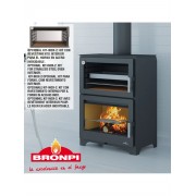 Сталева піч із духовкою Bronpi MURANO