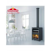 Сталева піч із духовкою Bronpi MURANO