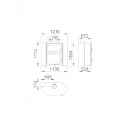 Сталева піч із духовкою Bronpi MURANO-R