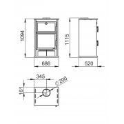 Сталева піч із духовкою Bronpi SUIZA