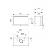 Касетная каминная топка Bronpi CAIRO 90