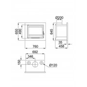 Касетная каминная топка Bronpi FLORIDA