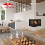 Кутова касетна камінна  топка Bronpi PARIS-70-EI VISION ліва