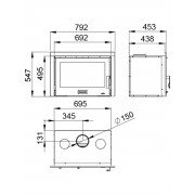 Касетная каминная топка Bronpi RIOJA