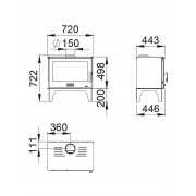 Сталева піч Bronpi SENA PLUS
