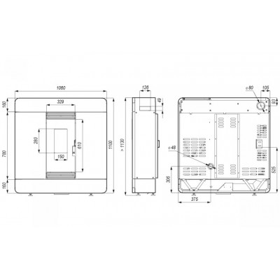 Пеллетная печь Defro Home AIRPELL Черный