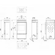 Сталева піч Defro Home CUBE MINI