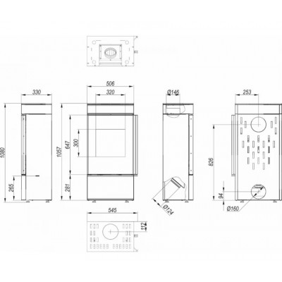 Стальная печь Defro Home CUBE MINI