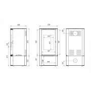 Сталева піч Defro Home ORBIS Чорний