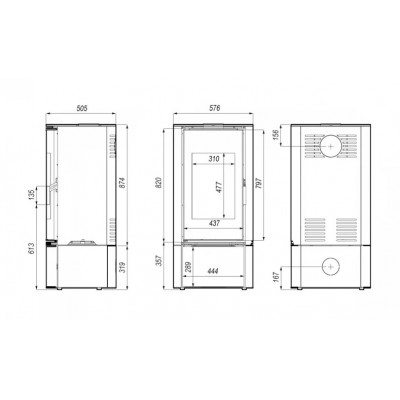 Стальная печь Defro Home ORBIS Черный