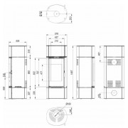 Сталева піч Defro Home ORBIS EXTENTO F Чорний