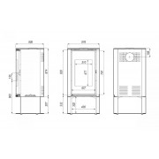 Стальная печь Defro Home ORBIS LOG Черный