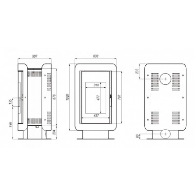 Сталева піч Defro Home OVAL