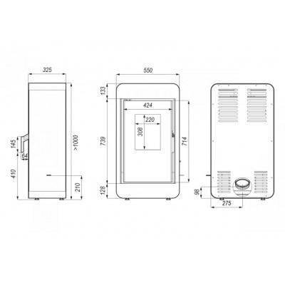 Стальная печь Defro Home PICO Черный