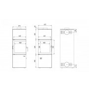 Сталева піч Defro Home QUADROOM Чорний