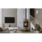 Сталева піч Defro Home QUADROOM LONG Чорний