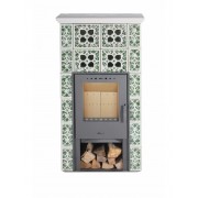 Кахельна піч Flama JASMIN EKO GRANDE II Keramik двоколірна