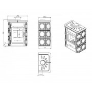 Кафельная печь Nordflam ARTA BROWN