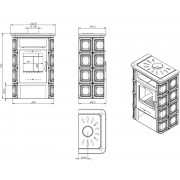Кафельная печь Nordflam CORIA BROWN