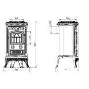 Чавунна піч Nordflam PLATO PATYNA