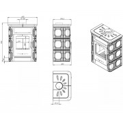 Кафельная печь Nordflam SENTRA BROWN