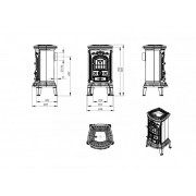 Чугунная печь Nordflam VERDO PATYNA