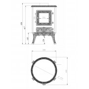 Чавунна піч Nordflam PALESTRO PATYNA