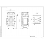 Піч опалювально-варильна Новаслав Вертикаль ПОВ-100 ВК (під каміння)