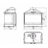 Каминная топка KFD MAX 7 3F с шибером (угловая, трехсторонняя)