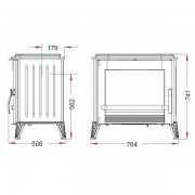 Печь на дровах Invicta Modena Emaile (слоновая кость, красная эмаль, серая эмаль)