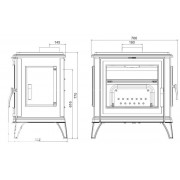 Пiч на дровах Invicta Sedan M (слонова кiстka)