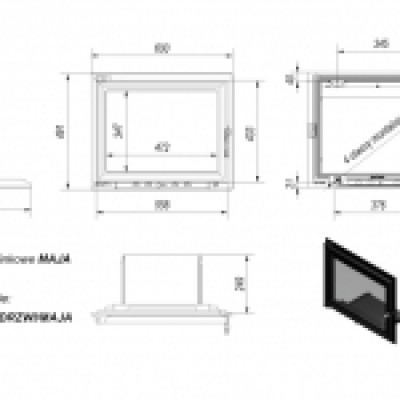 Дверцы для камина Kratki Maja 491x600 мм