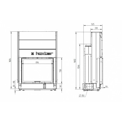 Каминная топка Hoxter HAKA 89/72 h