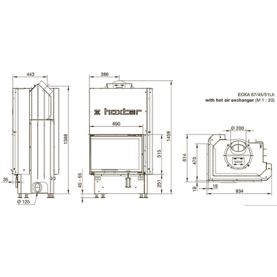 Камінна топка Hoxter ECKA 67/45/51 h