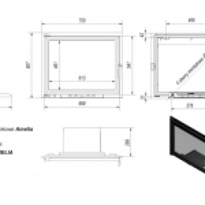 Дверцята для каміну Kratki Amelia\ Felix 607 x 750 мм