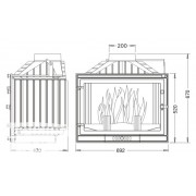 Каминная топка Uniflam 700 Standard с шибером