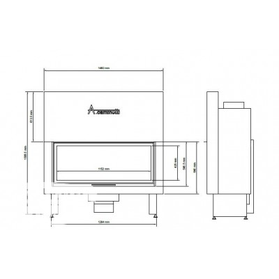 КАМИННАЯ ТОПКА A.CAMINETTI FLAT 146 TUNEL