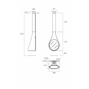 Дизайнерский газовый камин Rocal Drop Gas
