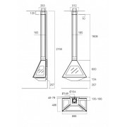 Дизайнерский газовый камин Rocal D10 Gas