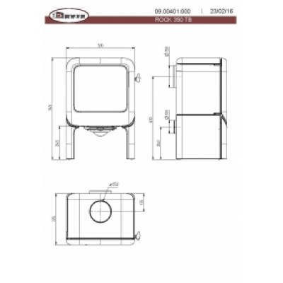 Печь на дровах Dovre ROCK 350TB