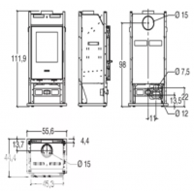 Каминная топка Piazzetta E928 Hermetic BCS